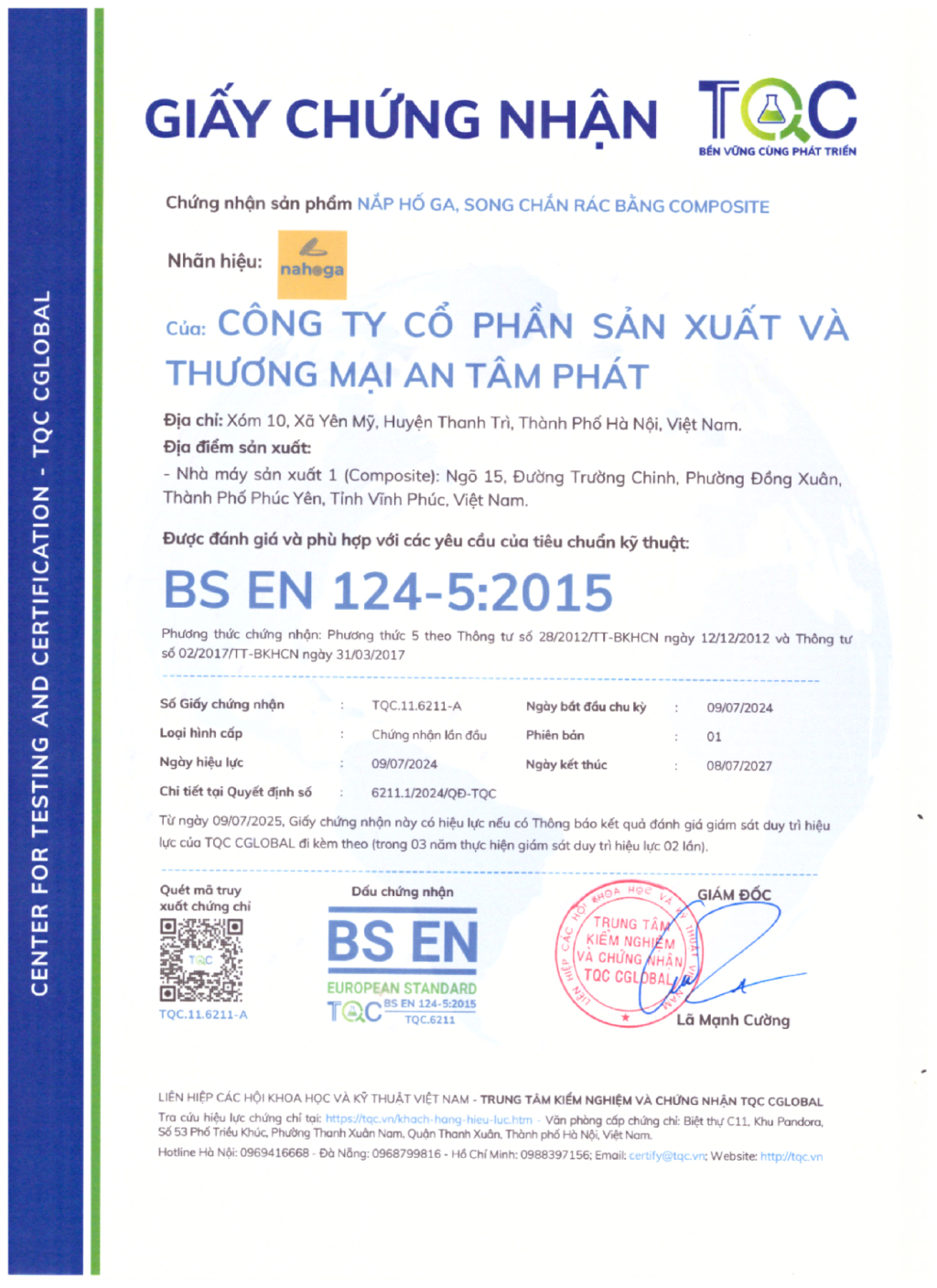 Sản phẩm tại Tổng Kho Nắp Hố Ga đạt tiêu chuẩn BS EN 124