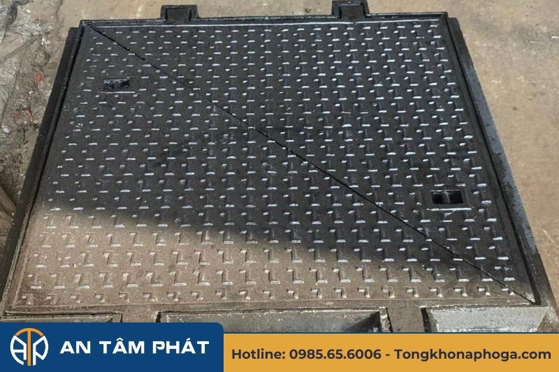 Nắp Bể Cáp Gang 2 Cánh Lòng Đường
