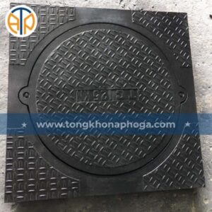 Nắp hố ga Composite ngăn mùi khung dương nắp tròn – Mã SP: NHGC-0KDT