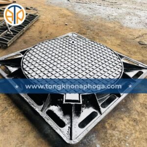 Nắp hố ga gang ngăn mùi khung âm nắp tròn – Mã SP: NHGG-0KAT